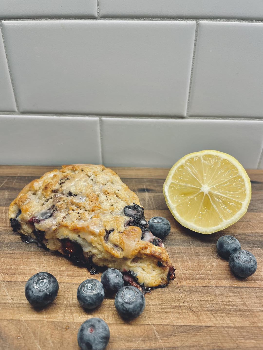 Sourdough Lemon Blueberry Scone