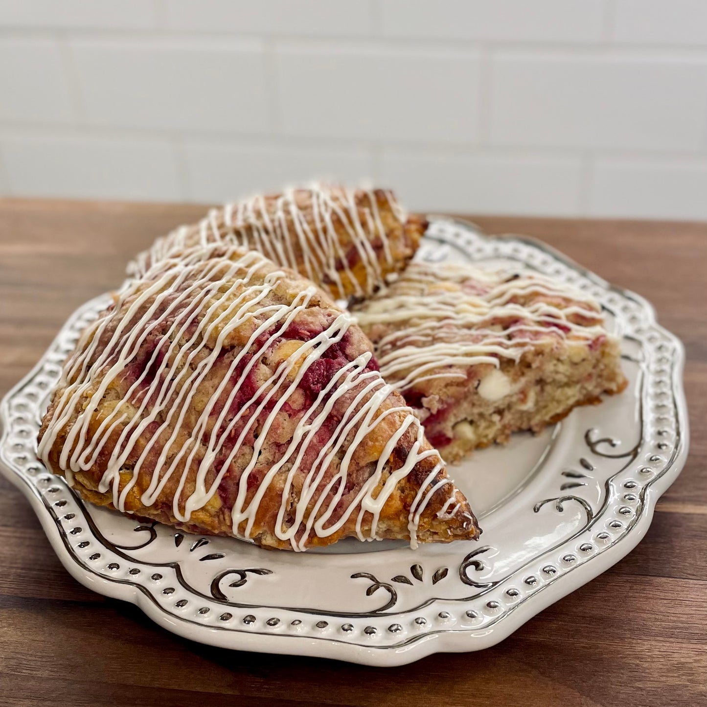 White Raspberry Sourdough Scones